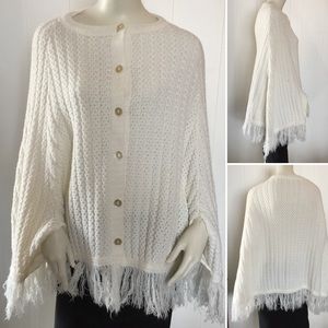 Vintage Crochet Poncho Cape